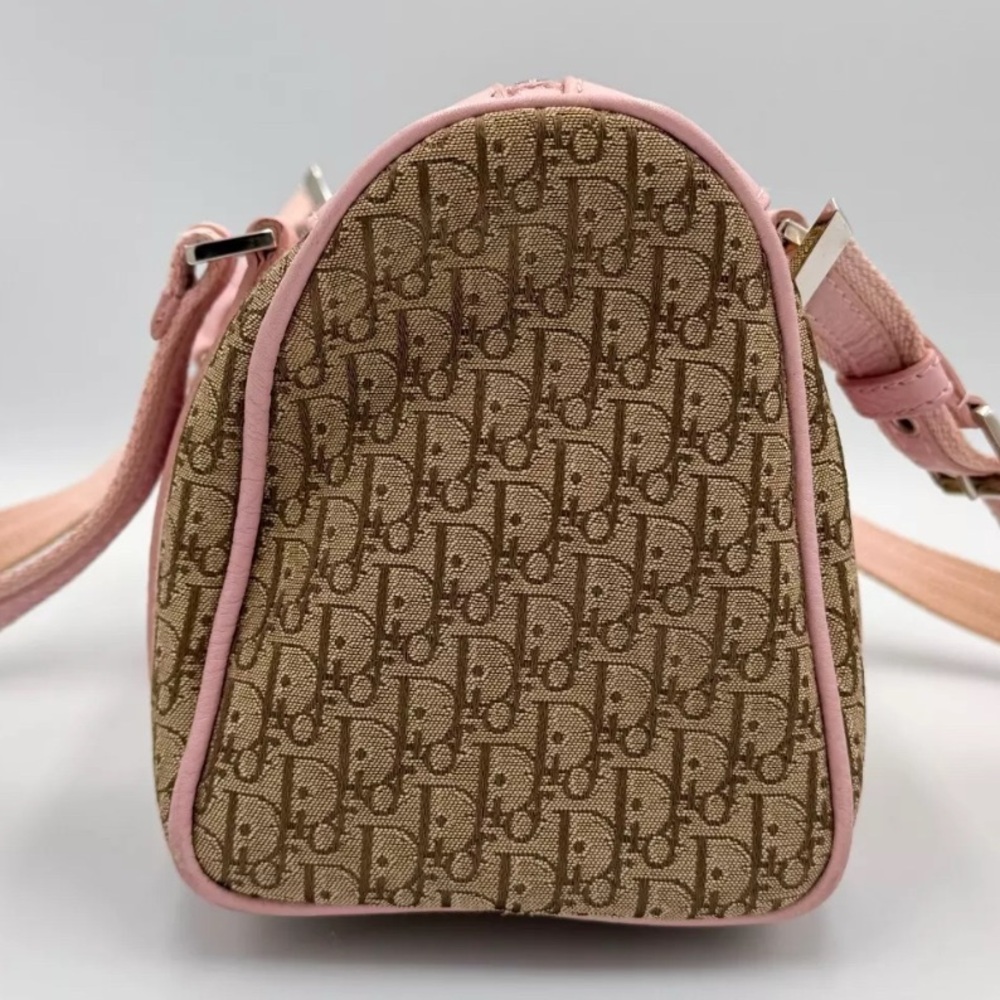 SOLDX RARE Auth Like New DIOR Street Chic Mini Boston Pink & Brown Women's Bag - Picture 8 of 14